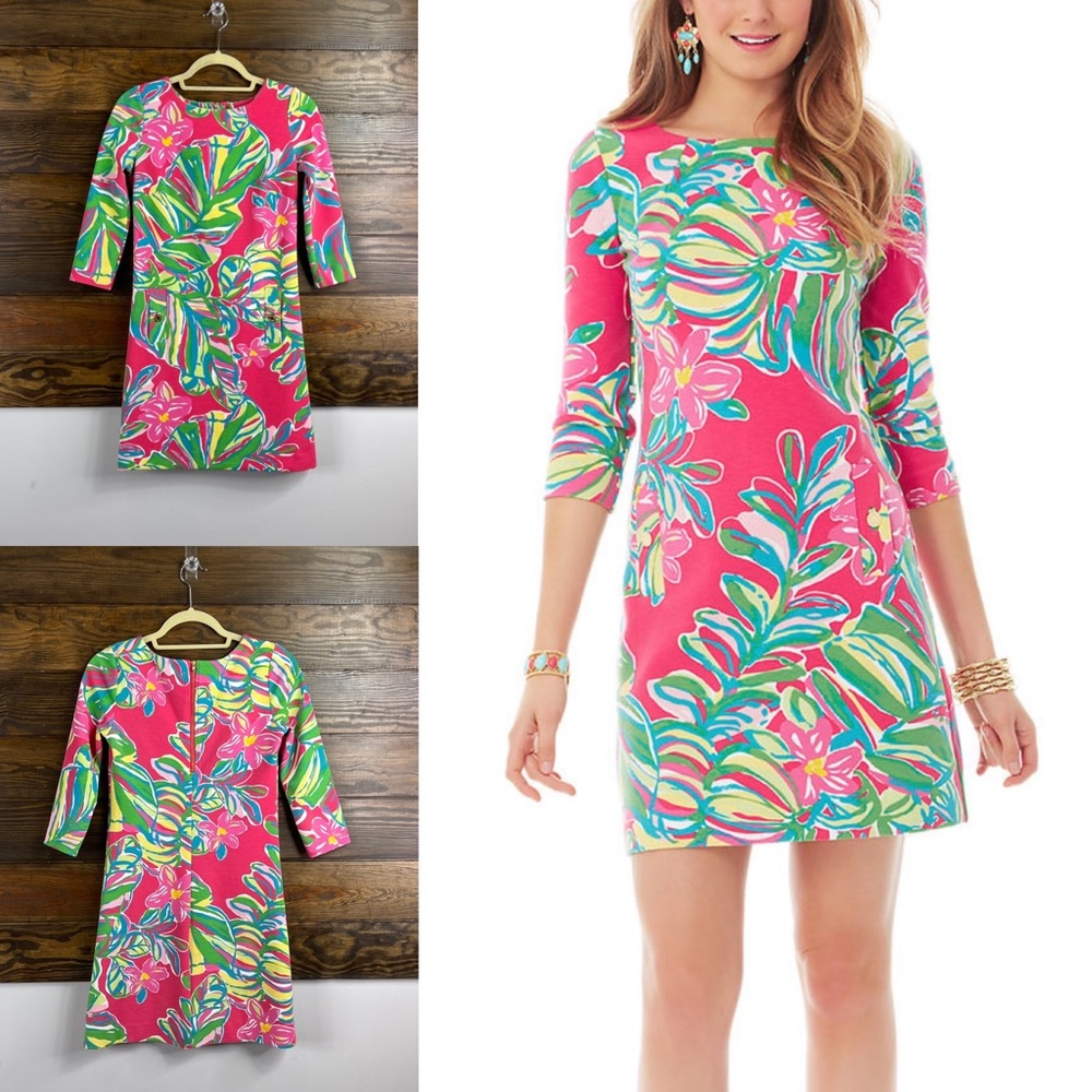 LILLY PULITZER CHARLENE DRESS POMEGRANATE JUNGLE